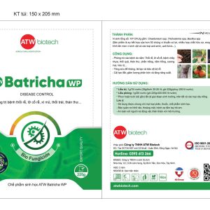 Thuốc trừ bệnh cây trồng ATW Batricha WP chuyên trị nấm hại